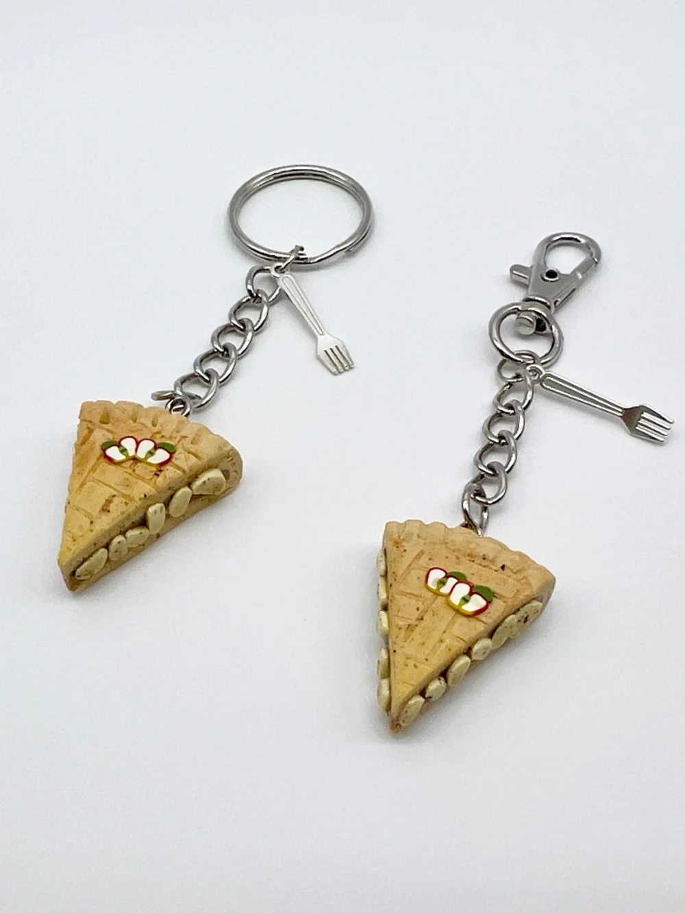 Pie Slice Keychain or Bag Clip | Handmade Dessert Accessories Multiple Flavors